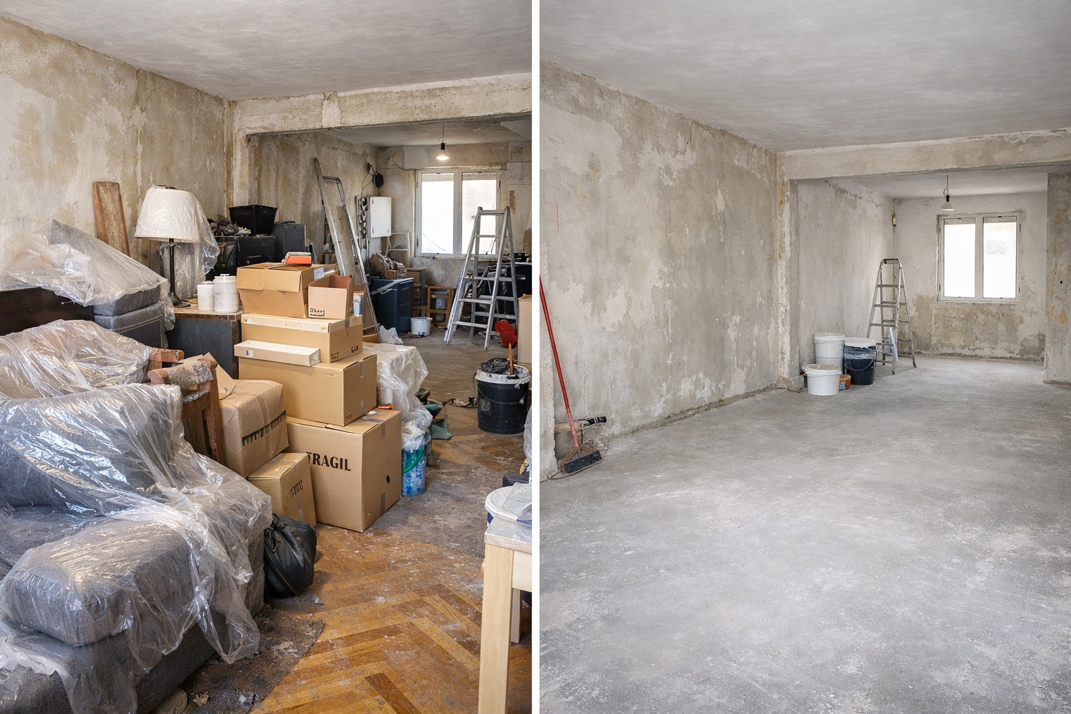 reforma con muebles vs reforma con vivienda vacía